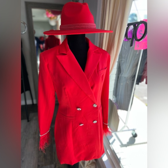 NEW Red Blazer Dress - Picture 2 of 3